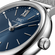 IWC Portofino Automatic Blue Dial Silver Mesh Bracelet Watch for Women - IW357404
