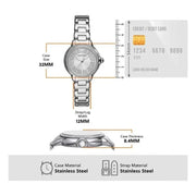 Emporio Armani Mia Three Crystals Silver Dial Silver Steel Strap Watch For Women - AR11632