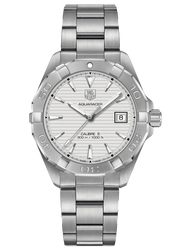 Tag Heuer Aquaracer Automatic White Dial Silver Steel Strap Watch for Men - WAY2111.BA0928