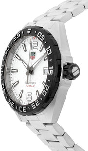 Tag Heuer Formula 1 White Dial Silver Steel Strap Watch for Men - WAZ1111.BA0875