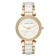 Michael Kors Parker Mother of Pearl Dial Two Tone Steel Strap Watch for Women - MK6400