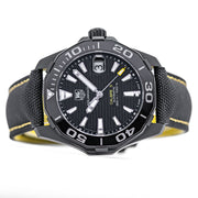 Tag Heuer Aquaracer Calibre 5 Automatic Black Dial Black Nylon Strap Watch for Men - WAY218A.FC6362