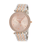 Michael Kors Darci Rose Gold Dial Two Tone Steel Strap Watch for Women - MK3726