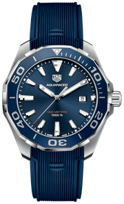 Tag Heuer Aquaracer Quartz Blue Dial Blue Rubber Strap Watch for Men -  WAY101C.FC6153