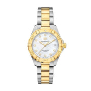 Tag Heuer Aquaracer White Mother of Pearl Dial Two Tone Steel Strap Watch for Women - WBD1322.BB0320