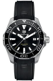 Tag Heuer Aquaracer Black Dial Black Rubber Strap Watch for Men - WAY111A.FT6151