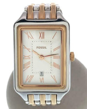 Fossil Raquel Three Hand White Dial Two Tone Steel Strap Watch For Women - ES5222
