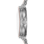 Michael Kors Sofie Crystals Glitz Rose Gold Dial Two Tone Steel Strap Watch For Women - MK4446
