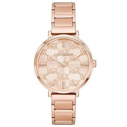 Michael Kors Addyson Quartz Rose Gold Dial Rose Gold Steel Strap Watch for Women - MK4713