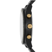 Michael Kors Warren Chronograph Black Dial Black Steel Strap Watch For Men - MK9113