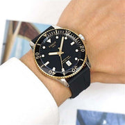 Tissot Seastar 1000 Black Dial Black Rubber Strap Watch For Men - T120.410.27.051.00