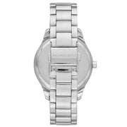 Michael Kors Layton Chronograph Mother of Pearl Blue Dial Silver Steel Strap Watch For Women - MK6847