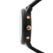 Lacoste 12.12 Chronograph Black Dial Black Silicon Strap Watch for Men - 2011247