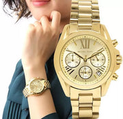 Michael Kors Bradshaw Gold Dial Gold Steel Strap Watch for Women - MK5798