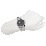 Gucci G Timeless Black Dial Silver Steel Strap Watch For Men - YA126522