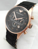Emporio Armani Sportivo Black Dial Black Steel Strap Watch For Men - AR5905