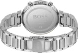 Hugo Boss Flawless Chronograph Silver Dial Silver Steel Strap Watch for Women - 1502530