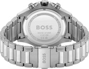 Hugo Boss Globetrotter Chronograph Green Dial Silver Steel Strap Watch for Men - 1513930