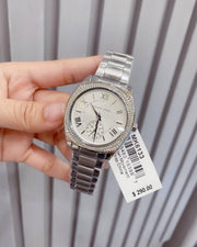 Michael Kors Bryn Quartz Silver Dial Silver Steel Strap Watch For Women - MK6133