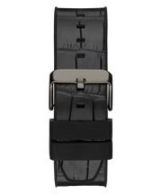 Guess Edge Chronograph Black Dial Black Leather Strap Watch For Men - GW0492G1