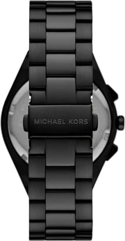 Michael Kors Lennox Chronograph Black Dial Black Steel Strap Watch For Men - MK9146