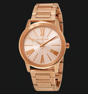 Michael Kors Hartman Rose Gold Dial Rose Gold Steel Strap Watch For Women - MK3491