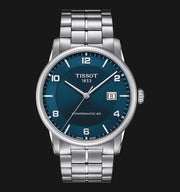 Tissot Luxury Powermatic 80 Blue Dial Silver Steel Strap Watch For Men - T086.407.11.047.00