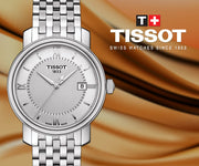 Tissot T Classic Bridgeport Silver Dial Silver Mesh Bracelet Watch For Men - T097.410.11.038.00