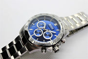 Hugo Boss Ikon Chronograph Blue Dial Silver Steel Strap Watch for Men - 1512963