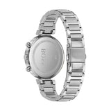 Hugo Boss Flawless Chronograph Silver Dial Silver Steel Strap Watch for Women - 1502530