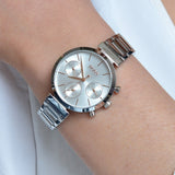 Hugo Boss Flawless Chronograph Silver Dial Silver Steel Strap Watch for Women - 1502530