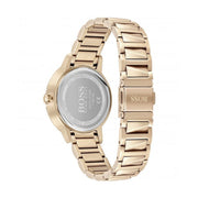 Hugo Boss Signature Gold Dial Gold Stainless Steel Strap Watch for Women - 1502540