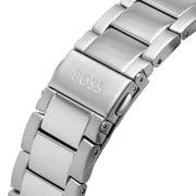 Hugo Boss Volane Chronograph Green Dial Silver Steel Strap Watch for Men - 1513951