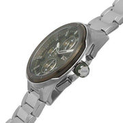 Hugo Boss Volane Chronograph Green Dial Silver Steel Strap Watch for Men - 1513951