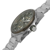 Hugo Boss Volane Chronograph Green Dial Silver Steel Strap Watch for Men - 1513951