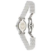 Emporio Armani Giannti T Bar Quartz Mother of Pearl Dial White Steel Strap Watch For Women - AR1485