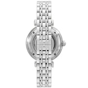 Emporio Armani Meccanico Gianni T-Bar Automatic Silver Dial Silver Steel Strap Watch For Women - AR60022