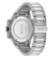 Hugo Boss Globetrotter Chronograph Green Dial Silver Steel Strap Watch for Men - 1513930