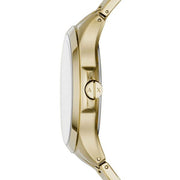Armani Exchange Hampton Chronograph Gold Dial Gold Steel Strap Watch For Men - AX2415
