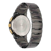 Versace Greca Icon Chronograph Black Dial Black Steel Strap Watch For Men - VEZ900521