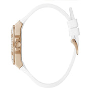 Guess Venus Diamonds White Dial White Rubber Strap Watch for Women - GW0118L4