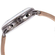 Emporio Armani Aviator Chronograph Grey Dial Beige Leather Strap Watch For Men - AR11107