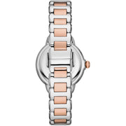 Emporio Armani Three Hand Mother of Pearl Dial Two Tone Steel Strap Watch For Women - AR11569