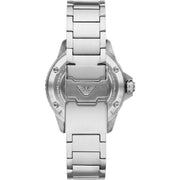 Emporio Armani Sea Explorer Meccanico Automatic Green Dial Silver Steel Strap Watch For Men - AR60061