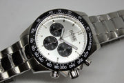 Hugo Boss Ikon Chronograph Silver Dial Silver Steel Strap Watch for Men - 1512964