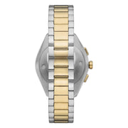 Emporio Armani Claudio Chronograph Green Dial Two Tone Steel Strap Watch For Women - AR11511