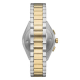 Emporio Armani Claudio Chronograph Green Dial Two Tone Steel Strap Watch For Women - AR11511