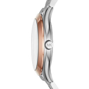 Fossil Jacqueline White Dial Two Tone Steel Strap Watch for Women - ES3844