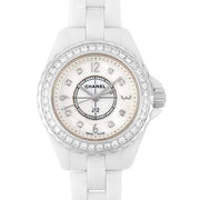 Chanel J12 Diamonds Quartz White Dial White Steel Strap Watch for Women - J12 H2572