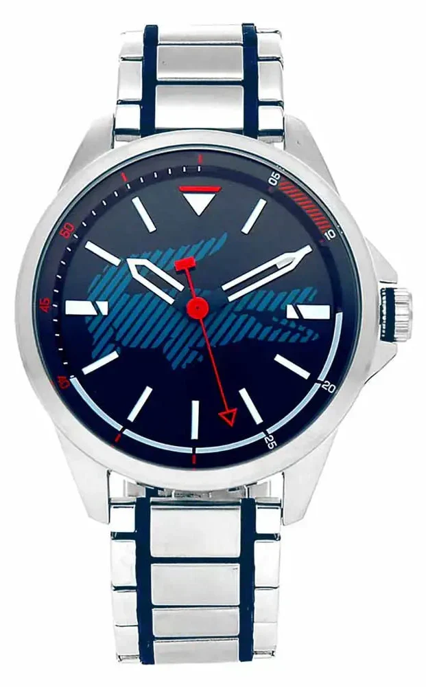 Lacoste Capbreton Blue Dial Silver Steel Strap Watch for Men - 2010944
